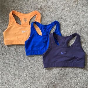 Set of 3 Nike Sports Bras - Size Small - EUC
